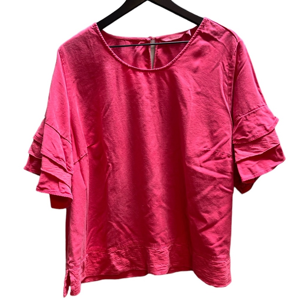 Soft Surroundings ruffled sleeve blouse size 1X - Picture 2 of 11
